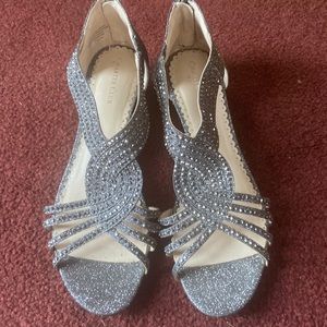 Charter  club  pewter silver  sparkle dress sandals